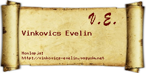 Vinkovics Evelin névjegykártya